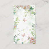 ベビー開花春ピンクフローラベビーシャワーオムツ エンクロージャーカード (裏面)