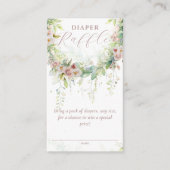 ベビー開花春ピンクフローラベビーシャワーオムツ エンクロージャーカード (正面)