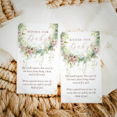 ベビー開花春ピンクフローラベビーシャワーブック エンクロージャーカード