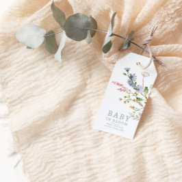 ベビー開花春ワイルドフラワーフローラベビーの恩恵 ギフトタグ