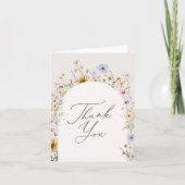 ベビー開花春ワイルドフラワーベビーシャワー サンキューカード (正面)