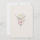 ベビー開花春ワイルドフラワーベビーシャワー 招待状 (裏面)