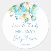 ベビー開花春夏の赤ちゃんシャワー ラウンドシール (正面)