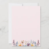 ベビー開花水彩フローラタイルピンクシャワー 招待状 (裏面)