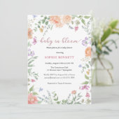 ベビー開花水彩フローラ招待状 招待状 (スタンド正面)