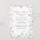 ベビー開花水彩フローラ招待状 招待状 (正面/裏面)