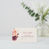 ベビー開花秋フローラおむつラッフルカード エンクロージャーカード (スタンド正面)