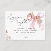 ベビー開花秋フローラピンクボウオムツラッフル エンクロージャーカード (正面)