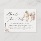 ベビー開花秋フローラホワイトボウブックスベビー エンクロージャーカード (正面)