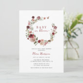 ベビー開花秋フローラリースベビーシャワー 招待状 (スタンド正面)