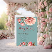 ベビー開花繊細なピンクの花の赤ちゃんシャワー