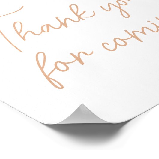 ベビー開花花模様ありがとう来。 ポスター (角)