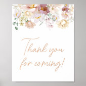 ベビー開花花模様ありがとう来。 ポスター (正面)