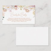 ベビー開花花模様ベビーシャワーブックベビー エンクロージャーカード (正面/裏面)