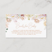 ベビー開花花模様ベビーシャワーブックベビー エンクロージャーカード (正面)