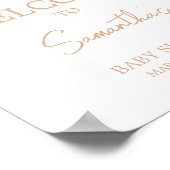 ベビー開花花模様ベビーシャワー歓迎 ポスター (角)