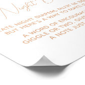 ベビー開花花模様レイトナイトおむつ ポスター (角)