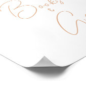 ベビー開花花模様赤ちゃんシャワー本とギフト ポスター (角)