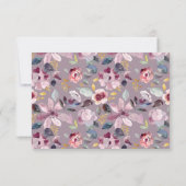 ベビー開花薄紫フローラベビーシャワー サンキューカード (裏面)
