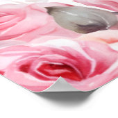 ベビー開花赤面バラベビーシャワー歓迎 ポスター (角)