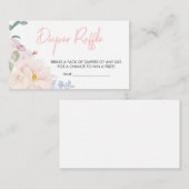 ベビー開花赤面ピンクフローラおむつラッフル エンクロージャーカード (正面/裏面)