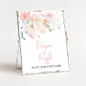 ベビー開花赤面ピンクフローラおむつラッフル ポスター