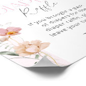 ベビー開花赤面ピンクフローラおむつラッフル ポスター (角)