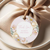 ベビー開花赤面ピンクフローラベビーシャワー フェイバータグ