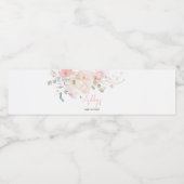 ベビー開花赤面ピンクフローラベビーシャワー ペットボトルラベル (シングルラベル)