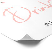 ベビー開花赤面ピンクフローラ赤ちゃんシャワードリンク ポスター (角)