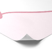 ベビー開花赤面ピンクボウベイビーシャワーウェルカム ポスター (角)