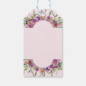 ベビー開花赤面フローラベビーシャワーありがとう ギフトタグ (裏面)