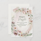 ベビー開花赤面春フローラおむつラッフル エンクロージャーカード (正面/裏面)