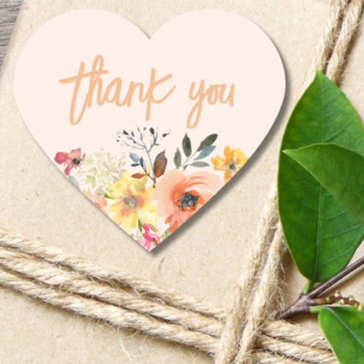 ベビー開花金ゴールドオレンジ色ベビーシャワー ハートシール