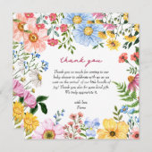 ベビー開花 |かわいいフローラ春サマーシャワー サンキューカード (正面/裏面)