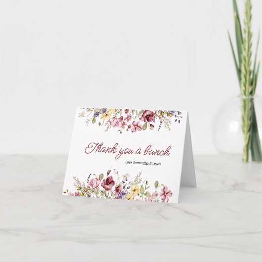 ベビー開花 サンキューカード (正面)