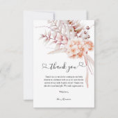 ベビー開花 |ベージュ春フローラベビーシャワー サンキューカード (正面)