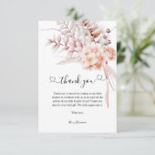 ベビー開花 |ベージュ春フローラベビーシャワー サンキューカード (スタンド正面)