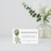 ベビー開花 |ユーカリプタスバルーンおむつラッフル エンクロージャーカード (スタンド正面)