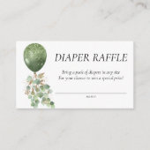 ベビー開花 |ユーカリプタスバルーンおむつラッフル エンクロージャーカード (正面)