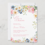 ベビー開花!ワイルドフラワー、ベビーシャワー 招待状 (正面)