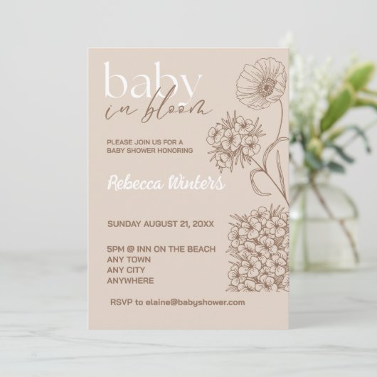 ベビー開花 招待状 (スタンド正面)