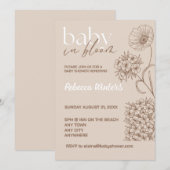 ベビー開花 招待状 (正面/裏面)