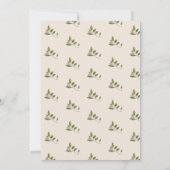 ベビー開花 |水彩赤ちゃんシャワー招待状 招待状 (裏面)