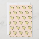 ベビー開花 |水彩赤ちゃんシャワー 招待状 (裏面)