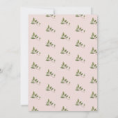 ベビー開花 |水彩赤ちゃんシャワー 招待状 (裏面)