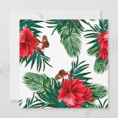 ベビー開花 |蝶フローラ赤ちゃんシャワー 招待状 (裏面)