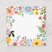 ベビー開花 |赤ちゃんシャワー用フローラブック エンクロージャーカード (裏面)