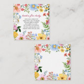 ベビー開花 |赤ちゃんシャワー用フローラブック エンクロージャーカード (正面/裏面)