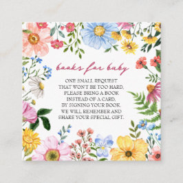 ベビー開花 |赤ちゃんシャワー用フローラブック エンクロージャーカード